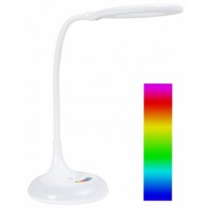 Stolová lampa s dotykovým ovládaním a farebným podsvietením - biela