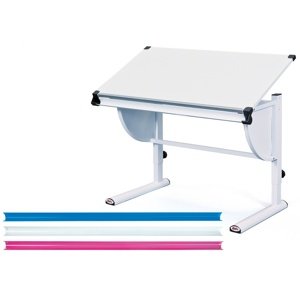 Detský funkčný stôl curtis - biela (ružová+modrá)