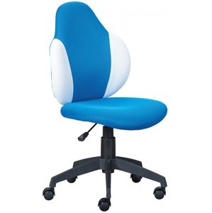 Detská otočná stolička na kolieskach zuri - modrá/biela