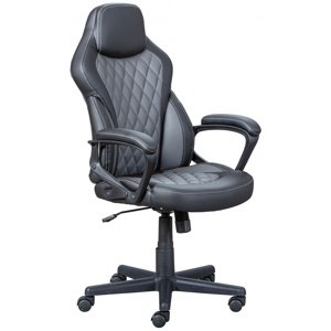 Kancelárska stolička na kolieskach linda - čierna/šedá