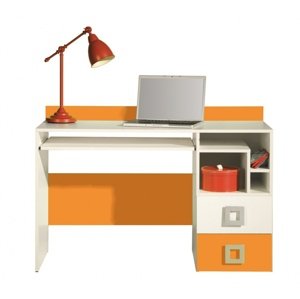 Písací stôl relax 18 - výber farieb - krémová/oranžová