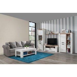 Malá obývacia izba henry - dub biely/dub šedý