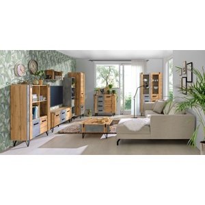 Obývacia izba dorian iv - betón/dub wotan