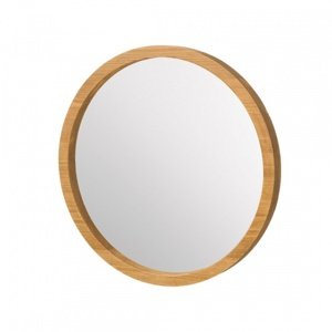 Zrkadlo rustikálne lus 04 (pr. 62cm) - k13 - bielená borovica
