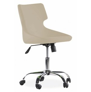 Otočná stolička na kolieskach colorato - krémová