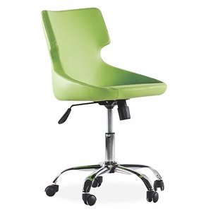 Otočná stolička na kolieskach colorato - zelená