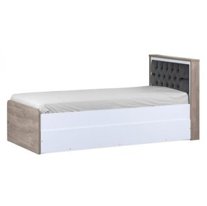 Študentská posteľ 90x200 so zásuvkou brian - dub/biela
