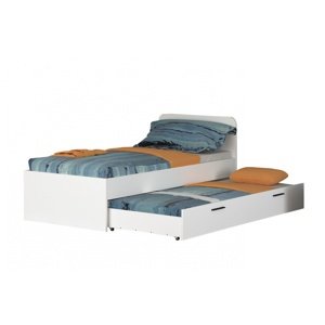 Študentská posteľ 90x200 so zásuvkou jarek - biela