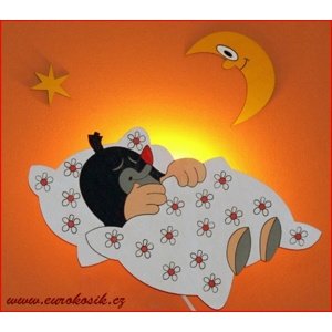 Dětská nástěnná lampička krtek spící