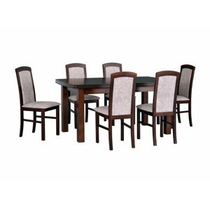 Drewmix Jedálenský set - stôl KENT 2 | stoličky NILO 5 (1+6)