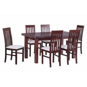 Drewmix Jedálenský set - stôl WENUS 5 | stoličky NILO 1 (1+6)