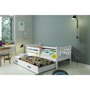 BMS Detská posteľ s prístelkou CARINO 2 FARBA: Biela / biela, PREVEDENIE: posteľ s prístelkou
