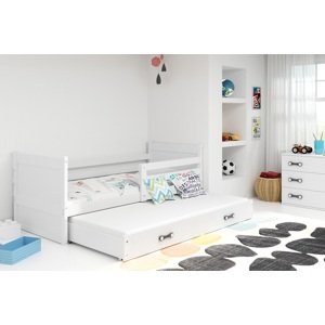 BMS Detská posteľ s prístelkou RICO 2 | 90 x 200 cm FARBA KONŠTRUKCIE: Biela, DOPLNKOVÁ FARBA: Biela